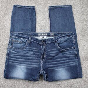 BKE Jeans Mens 42x30 Blue Derek Straight Leg Cotton Stretch 5-Pocket Denim